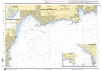 Authentique SHOM 6838-CA CARTE À PLAT :COTE SUD DE FRANCE
