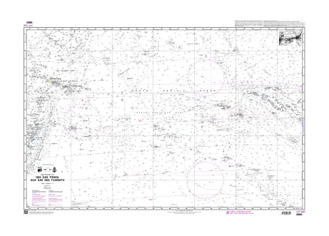 Populaire SHOM 6880-CA CARTE À PLAT :OCEAN PACIFIQUE SUD