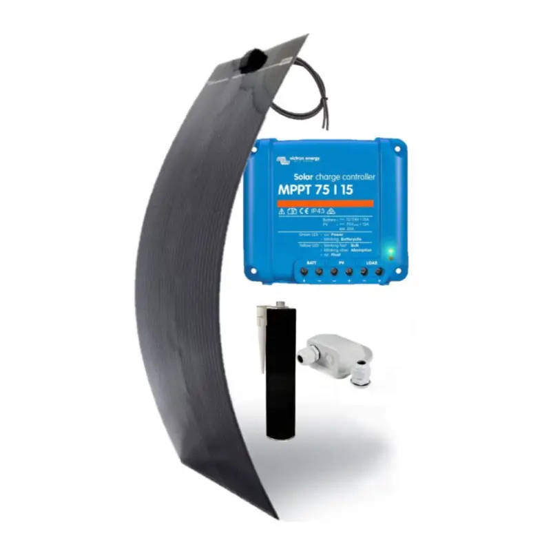 Commander Maintenant EM Kit solaire A-flex 190 W Noir - VICTRON Régulateur MPPT 75/15