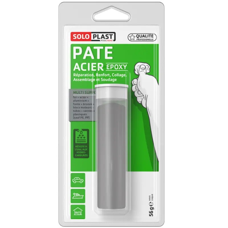 Promotion Saisonnière SOLOPLAST Pate époxy acier