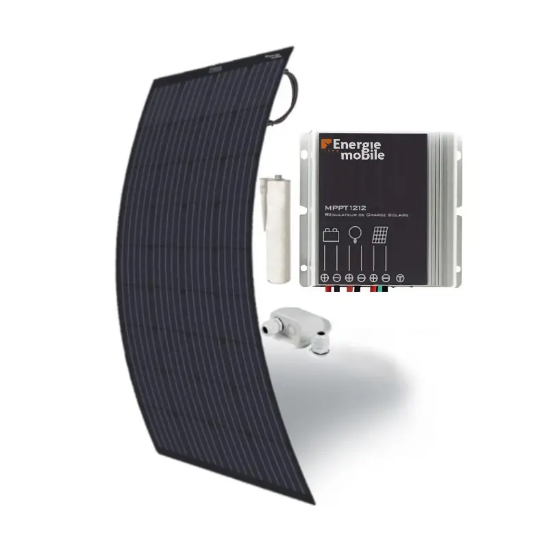 EM Kit solaire souple PERC Flex 145 W noir / MPPT Certifié