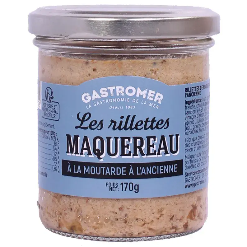 RILLETTES MAQUEREAU MOUTARDE 170G Achetez Aujourd'hui