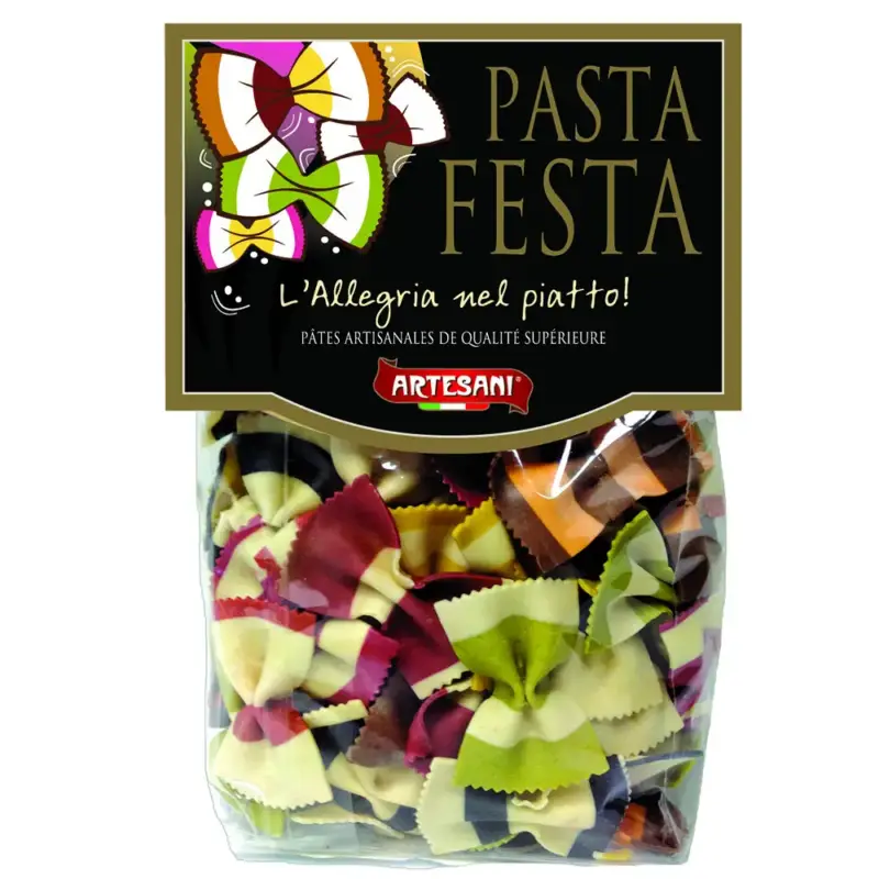 Quantité Limitée PASTA FESTA FARFALLES MULTICOLORES 250G