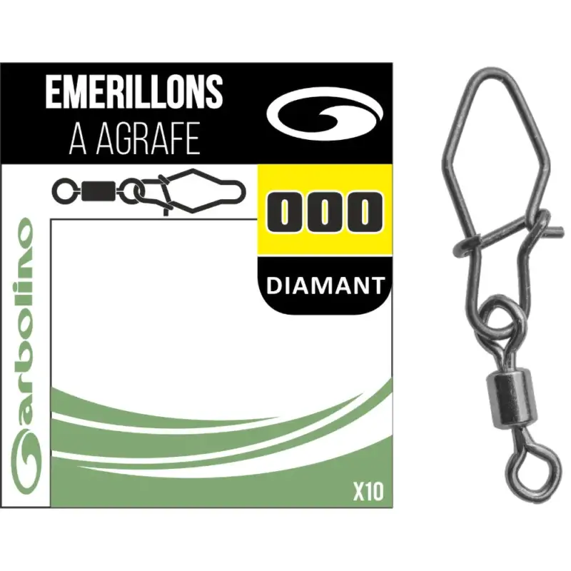 Emerillon à Agrafe GARBOLINO DIAMOND X10 Offre Spéciale