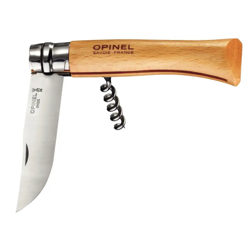 Couteau + tire-bouchon lame acier inoxydable Opinel Soldes