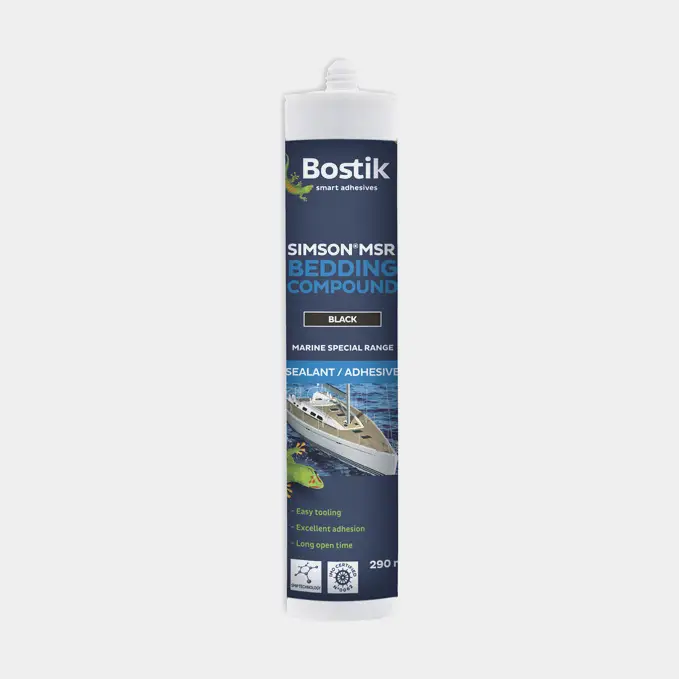 Mastic d’étanchéité du calfatage de ponts Bostik Simson MSR Bedding Compound, 290 ml, noir Prix Choc