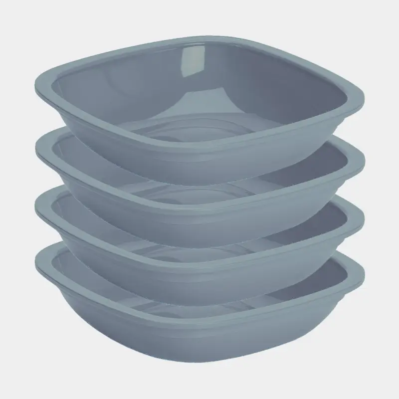 Meilleur Prix Assiette creuse en plastique Nordiska Plast, grise, 18,5 cm, lot de 4