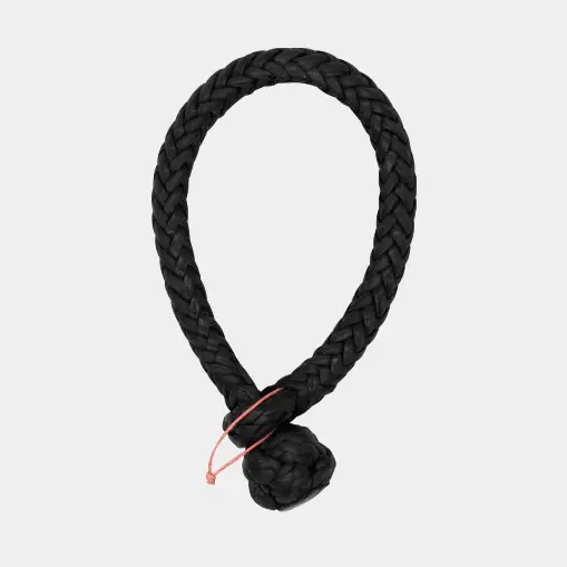 Manille souple Robline Ocean Medium, Dyneema SK78, noir, Ø8 mm (fabriqué à partir de corde Ø4 mm), 90 mm, 2000 kg Seulement Aujourd'hui
