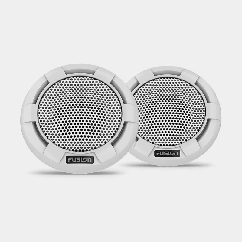 Haut-parleurs marins Fusion Signature SG-TW101SPW, 1″, 330 W, blanc, pour montage encastré, avec façades blanches, lot de 2 (tweeters) Offre Spéciale