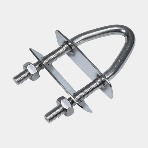 Commande En Gros Anneau d’étrave incliné avec plaque de recouvrement Blue Wave, acier inoxydable, en forme de V, M10 x 55 mm, 120 mm, 8°