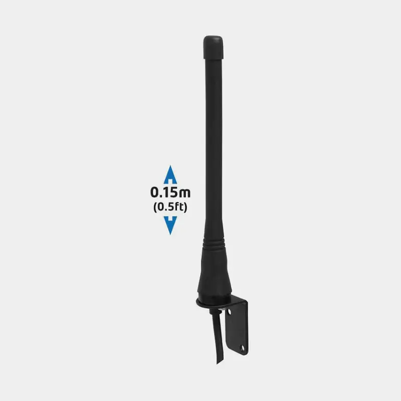 Acheter Direct Antenne VHF Shakespeare V-Tronix HA156C Heliflex, 15 cm, avec support d’angle / en L + câble RG58 20 mètres
