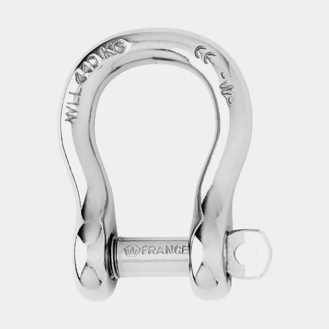Haute Qualité Manille lyre Wichard, Ø10 mm, 46 mm, acier inoxydable, avec vis papillon filetée