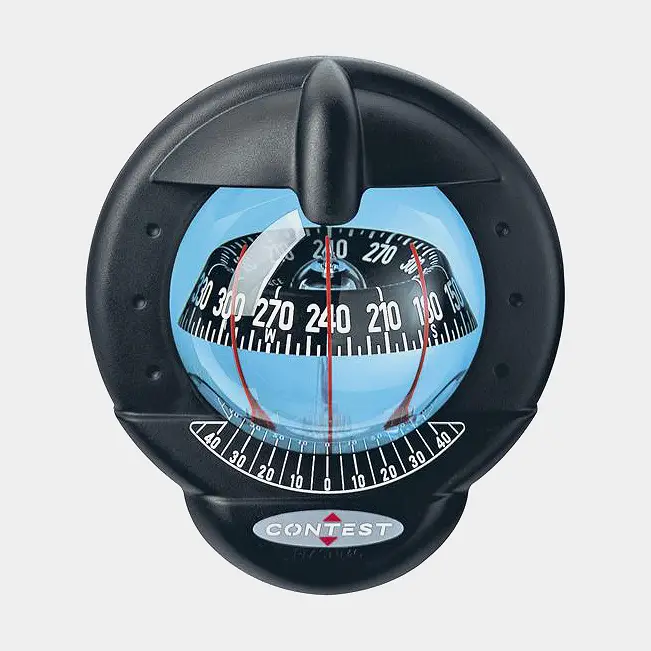 Top Vente Compas de bateau Plastimo Contest 101, montage sur cloison, noir avec rose conique noire Ø100 mm