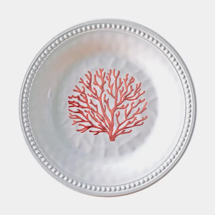 Produit De Marque Assiettes en mélamine Marine Business Harmony Coral, blanc/orange, 22 cm, 6-pack