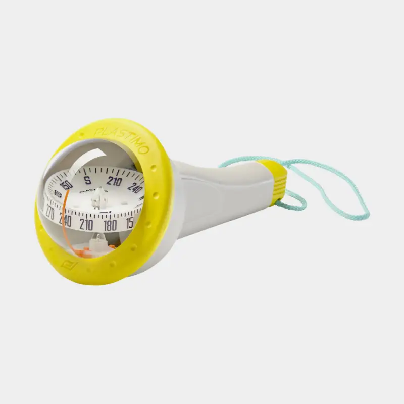 Vente Flash Compas de relèvement & compas de bateau Plastimo Iris 100, Ø71 mm, avec éclairage, pour toutes les orientations de montage, jaune + support en saillie