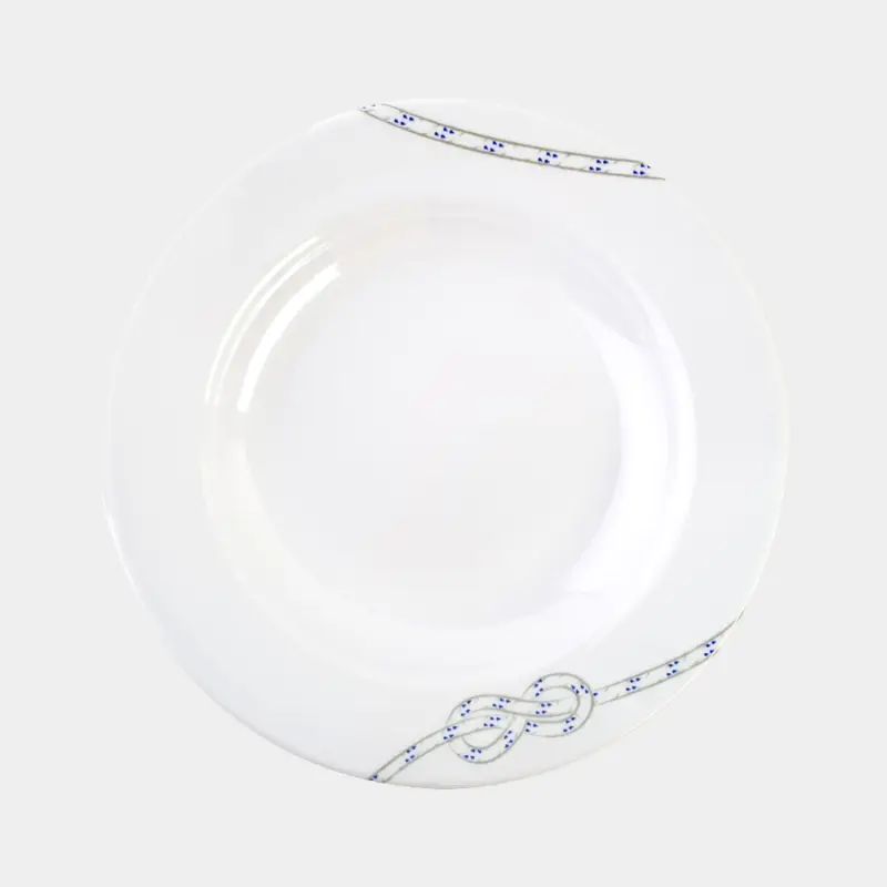 Soldes Assiettes creuses en mélamine Couleur Mer South Pacific, blanc/motif, Ø20 cm, lot de 6
