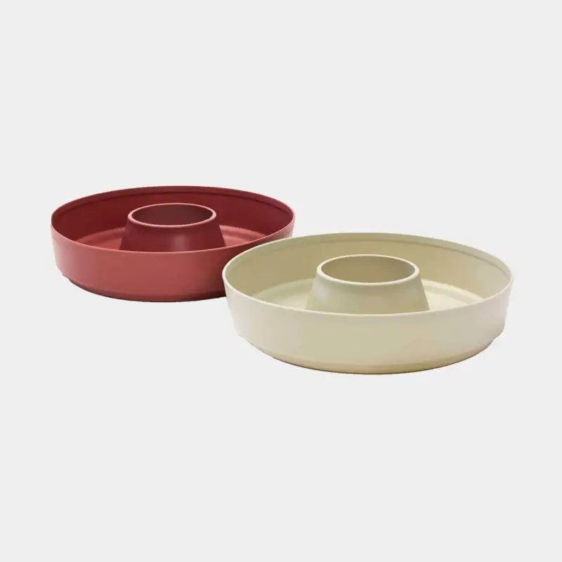 Paiement Sécurisé Moules en silicone pour four Omnia Duo-Pack, beige / bordeaux, compatibles Original, lot de 2