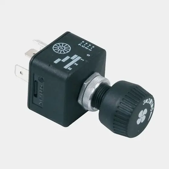Marque Interrupteur pour dégivreur / chauffage d’appoint Siroco, 12 / 24 V, 23 A carré, compatible avec dégivreur / chauffage d’appoint à 3 vitesses de ventilation