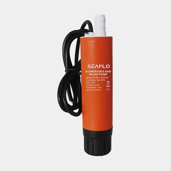 Meilleure Vente Pompe de relevage électrique submersible pour cambuse SEAFLO Submersible and Inline Pump, 12 V, 31.5 l/min, tuyau 3/4″ (19 mm)