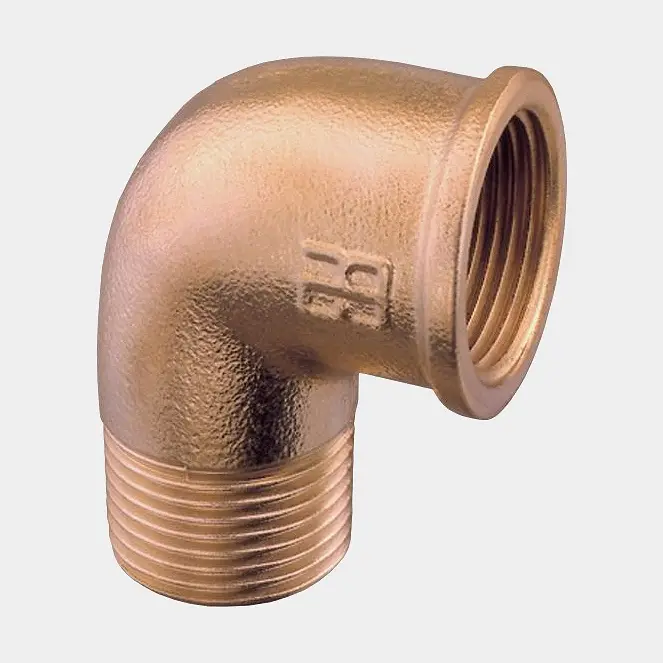 Achat Immédiat Coude Guidi 90° Elbow Male/Female, bronze, incliné 90°, 1 1/4″ G (BSP) (intérieur) à 1 1/4″ G (BSP) (extérieur)