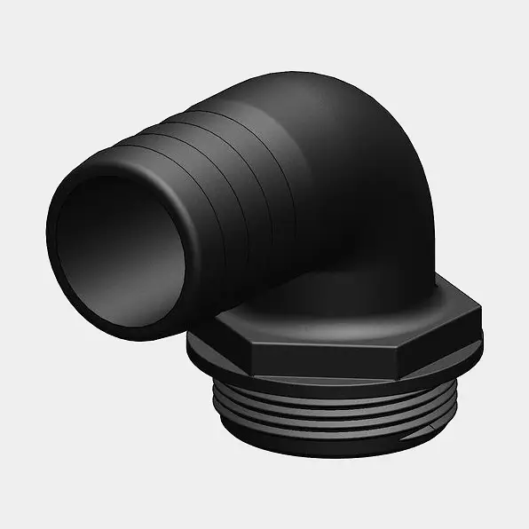 Offre Spéciale Embout de tuyau TruDesign Aquavalve Tails, composite, coudé 90°, 1 1/2″ G (BSP) (extérieur) à 1 1/2″ (38 mm) tuyau, noir