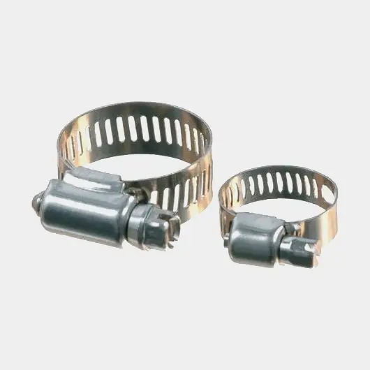 Expédition Rapide Collier de serrage 1852-Marine American Type, acier inoxydable AISI 304/W4, avec tête hexagonale & vis à fente, 12.7 mm, Ø33 – 57 mm, 10-pack