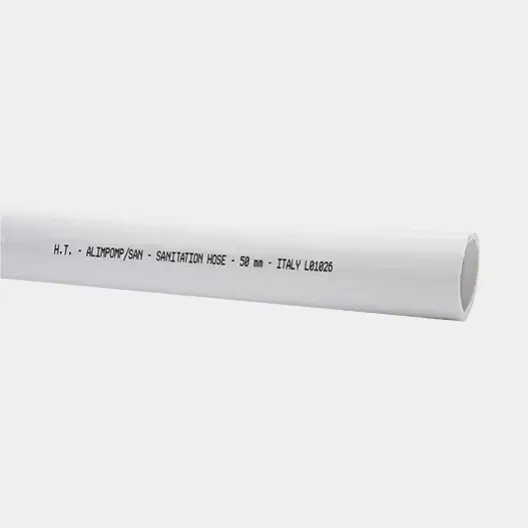 Tuyau de WC / tuyau sanitaire Hoses Technology ALIMPOMP/SAN, tuyau en PVC & spirale en acier, 20 mm (25/32″), 30 m, blanc Commande En Gros