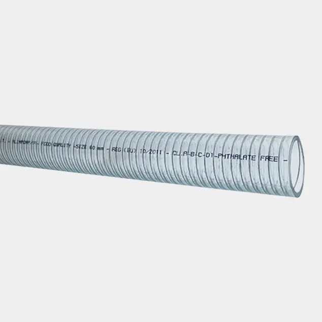 Tuyau d’eau douce / tuyau d’eau, tuyau en PVC & spirale en acier, Food Quality, 45 mm (1 49/64″), 30 mètre, transparent Soldes