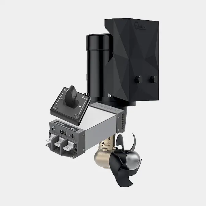 Kit propulseur d’étrave Quick BTQ 140-40, 12 V, 3,2 kW, 40 KgF, montage en tunnel, 1 hélice, avec joystick + unité de commande, convient aux bateaux de 22 à 30 pieds (7 à 9 mètres) Dernière Chance