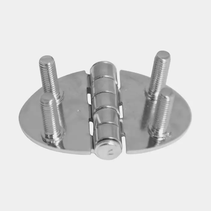 Prix Réduit Charnière de trappe Roca, 51 x 35 mm, avec axe de charnière centré + boulons fixes, acier inoxydable résistant aux acides (AISI 316)