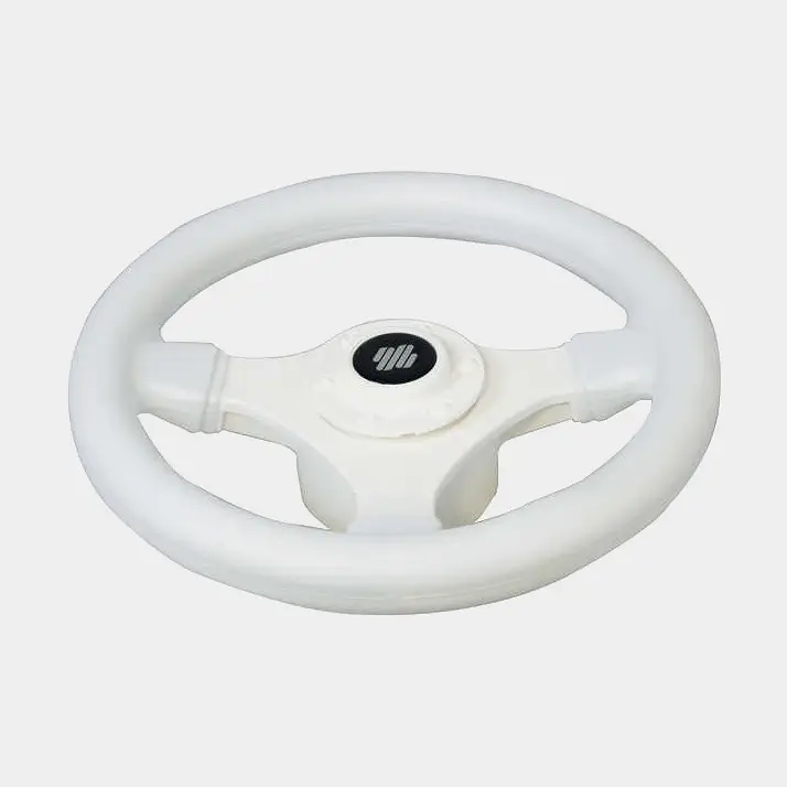 Volant de bateau à moteur Ultraflex Rally V38W, plastique, Ø350 mm, avec moyeu, convient à un axe de volant de 3/4″ (19 mm), blanc Meilleure Vente