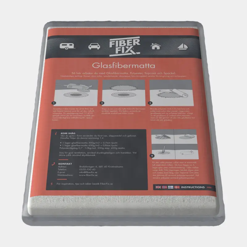 Pas Cher Nappe de fibre de verre FiberFix, coupée, 450 g/m², 1 m²