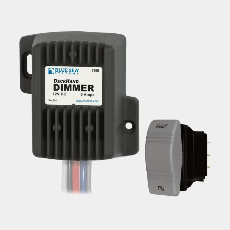 Seulement Aujourd'hui Variateur Blue Sea Systems Deckhand Dimmer, 12 V DC, 6 A, noir
