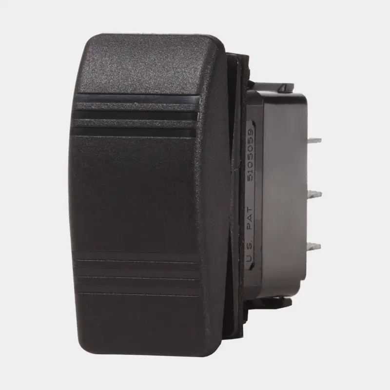 Réduction Interrupteur à ressort Blue Sea Systems Contura III Switch DPST, 2 pôles, Arrêt-(Marche), 20 A (12 V) / 15 A (24 V), noir