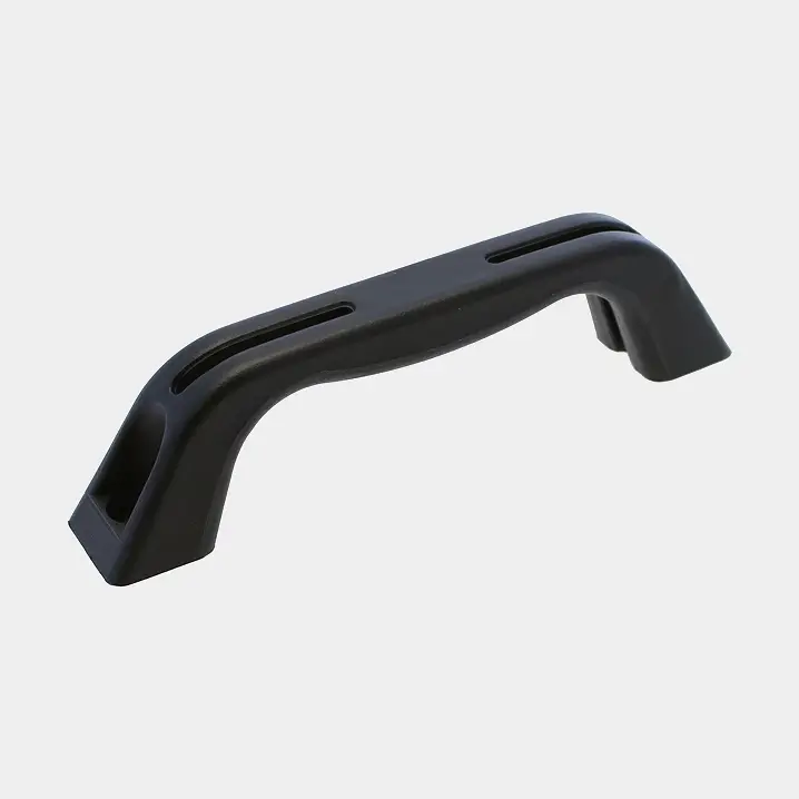 Bon Plan Poignée de maintien bateau 1852-Marine, profil carré avec extrémité inclinée, pour vis, nylon, 170 mm, noir