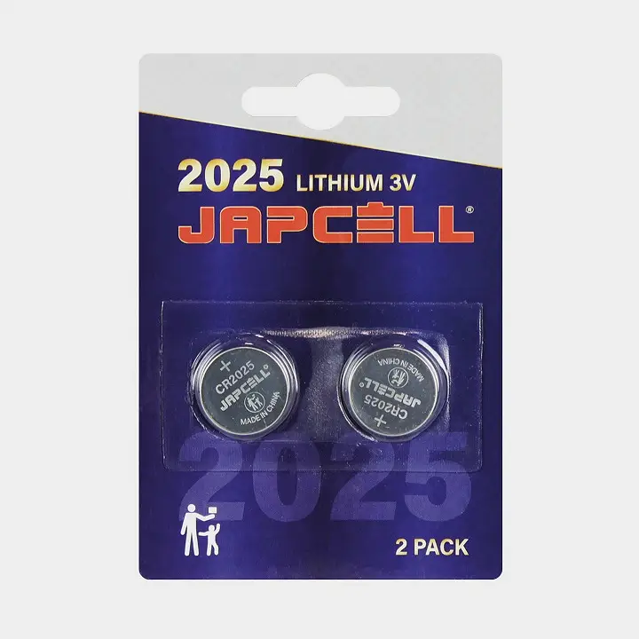 Expédié Aujourd'hui CR2025 piles / piles bouton Japcell, 3 V, lithium (CR), 2-pack