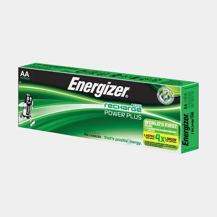 Usine Directe Piles AA rechargeables Energizer Recharge Power Plus, 1.2 V, hydrure métallique de nickel (NiMH), 2000 mAh, paquet de 10
