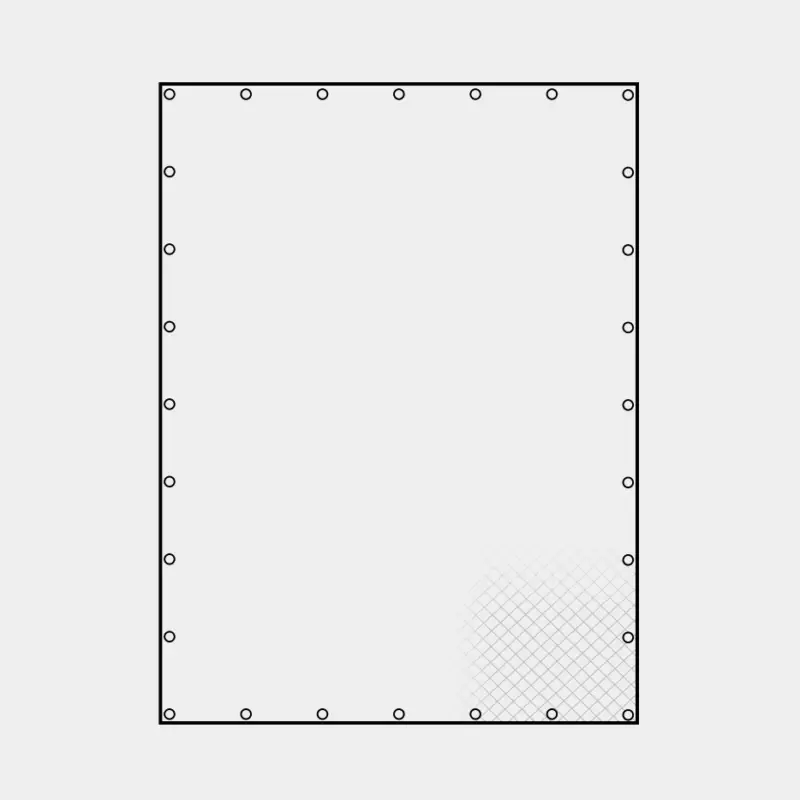Dernière Chance Bâche pour bateau NOCK Armor Pro, renforcée avec bordure à œillets extra renforcée, 250 g / m², transparent, 5 x 7 mètres + 26 sandows