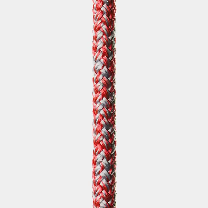 BOUT DE CORDAGE | Regatta Ropes Lena, âme Dyneema/Haytex, gaine polyester 16 tresses, gris/rouge, Ø8 mm x 20 mètres Must-Have
