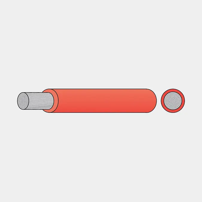 Achat Immédiat Câble en cuivre étamé Oceanflex, rond, extra flexible, 1 conducteur, 70 mm², 30 meter, rouge