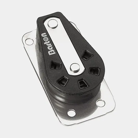 Dernier Modèle Poulie de pont Barton Marine Size 2 35 mm, monté sur pont, à roulement glissant, simple, convient pour cordages Ø4 – 8 mm