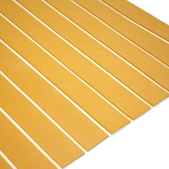 Plaque de pad EVA 5MM 240x90cm imitation bois Teck avec lignes blanches Commander Maintenant
