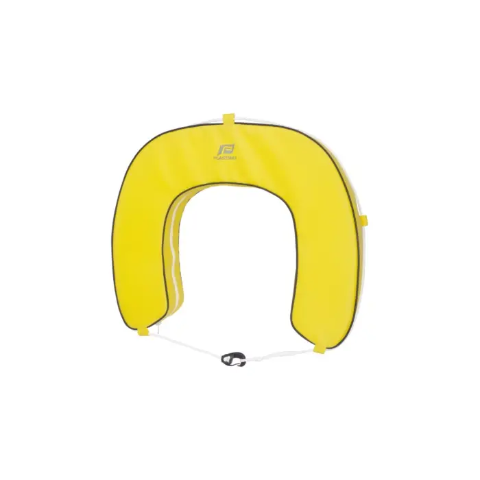 Livraison Express Bouée de sauvetage fer à cheval déhoussable Plastimo - Jaune