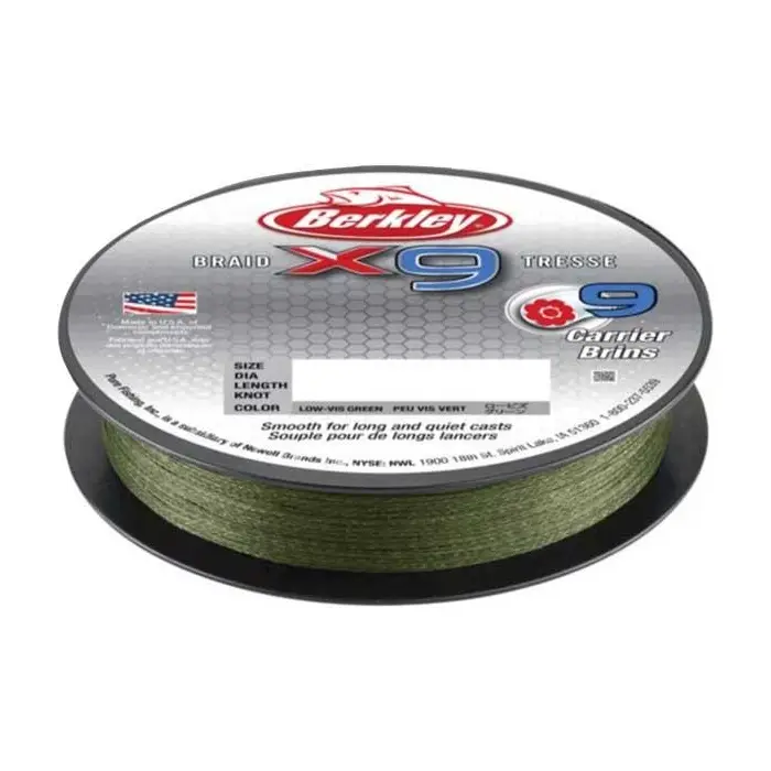 Tresse Berkley X9 Braid low Vis Green 150 m Super Prix