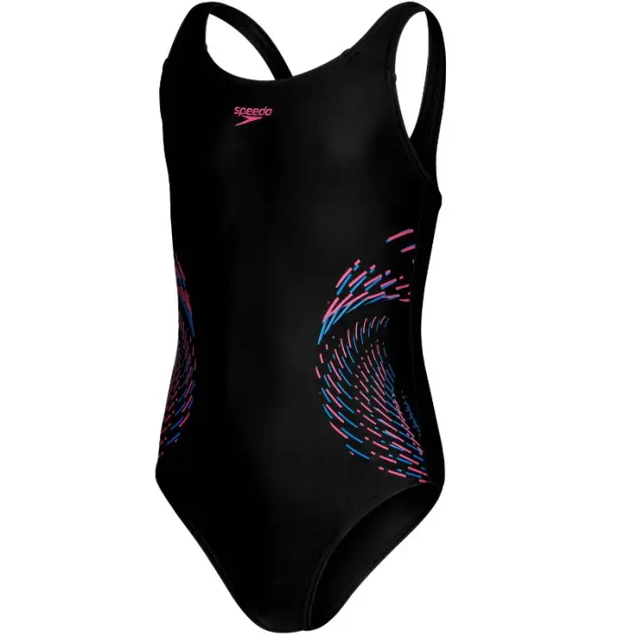 Offre Exclusive Maillot de bain Plastisol Placement Muscleback Speedo Black/Rose Violet/Bondi Blue